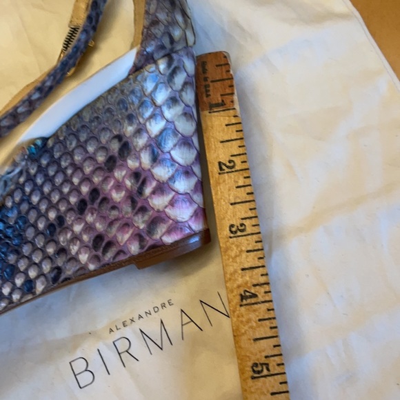 Alexandre Birman strappy rainbow python wedge sandals 39 1/2 - Picture 3 of 5
